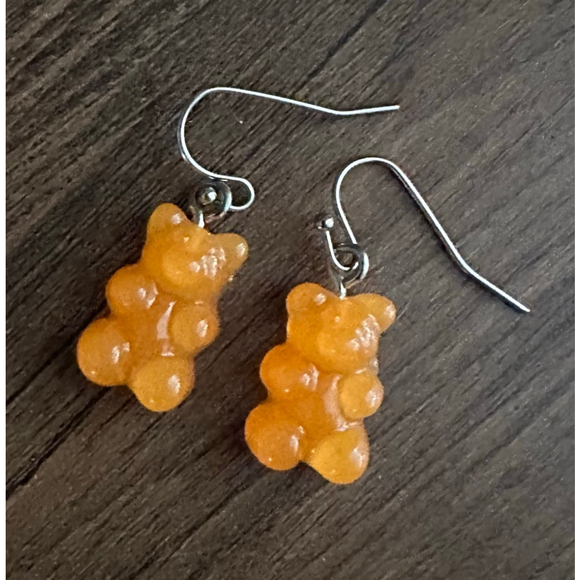 Unbranded Jewelry - Gummy Bear Earrings Orange One Size